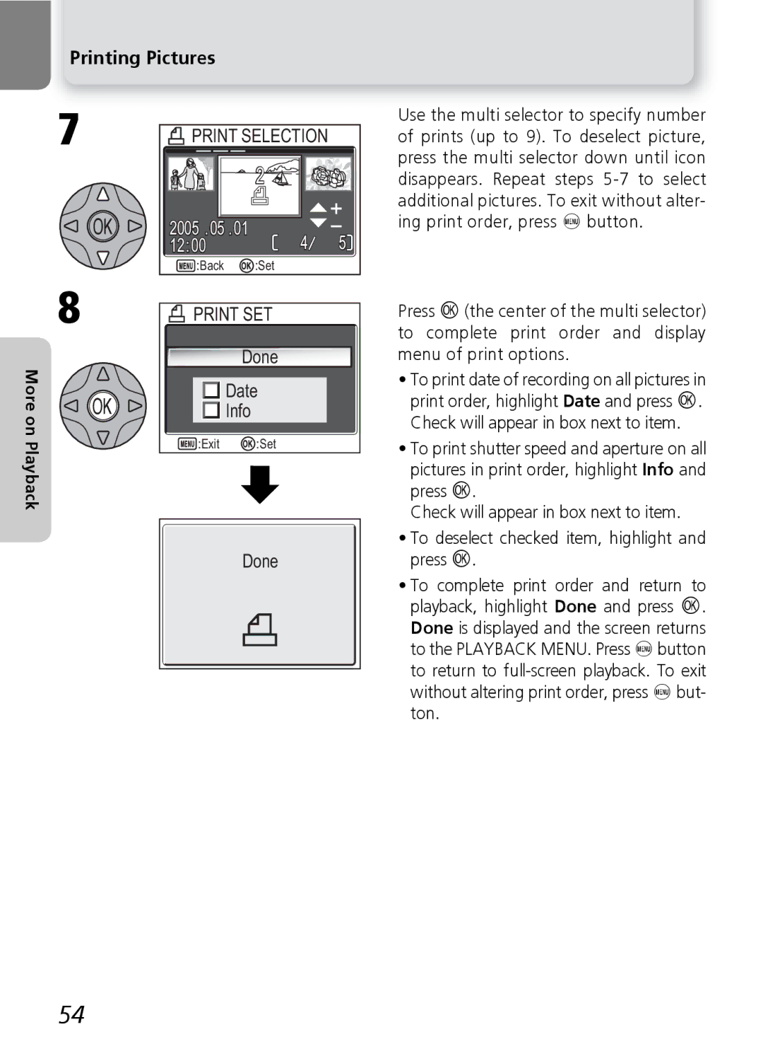 Nikon E5600, E4600 manual Printing Pictures 