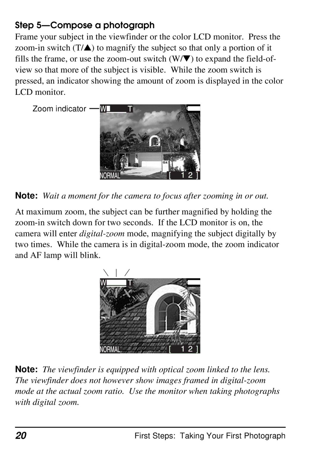 Nikon E900 manual Compose a photograph 