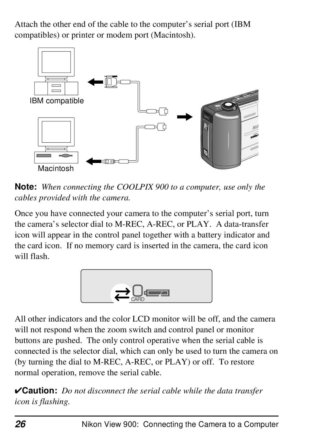 Nikon E900 manual IBM compatible 