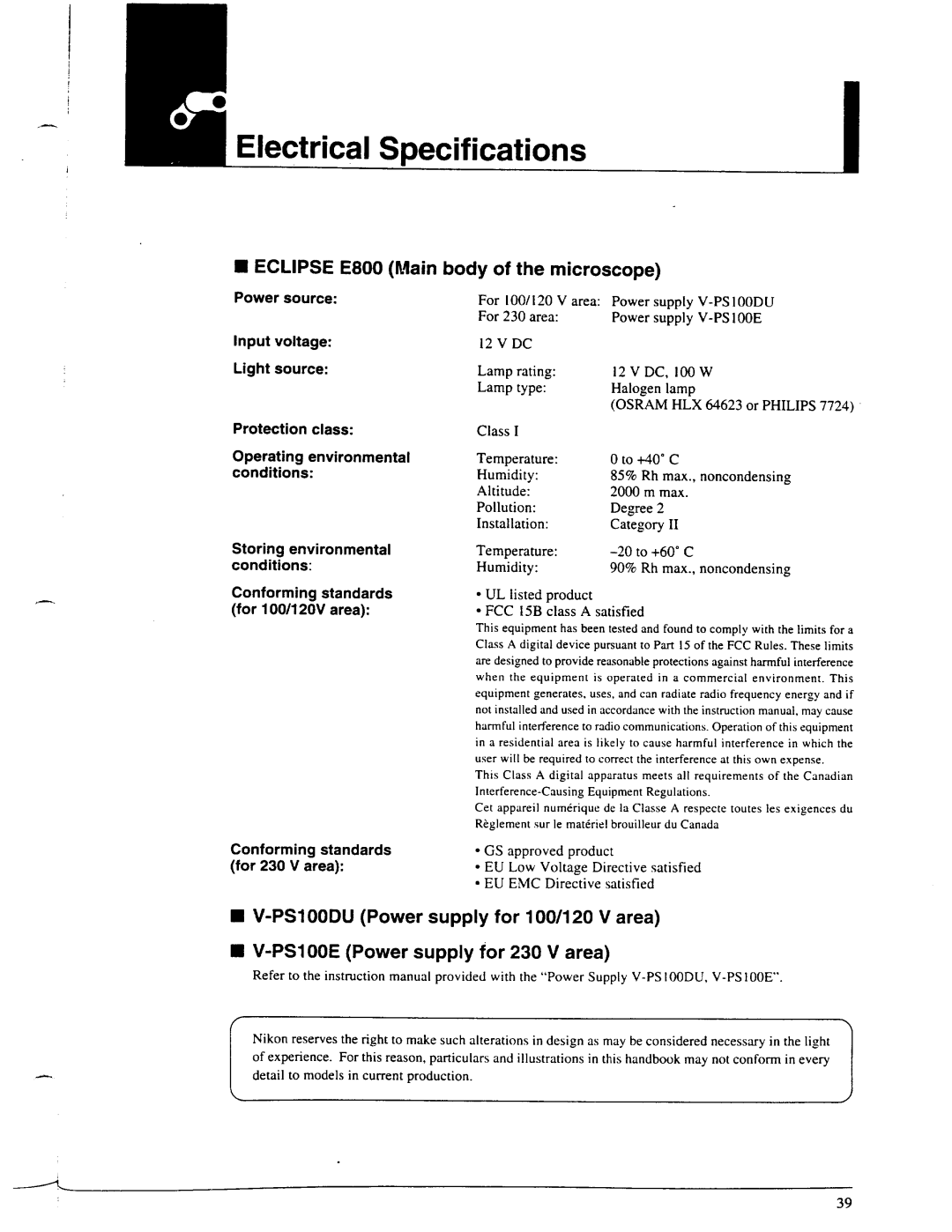 Nikon Eclipse E800 manual 