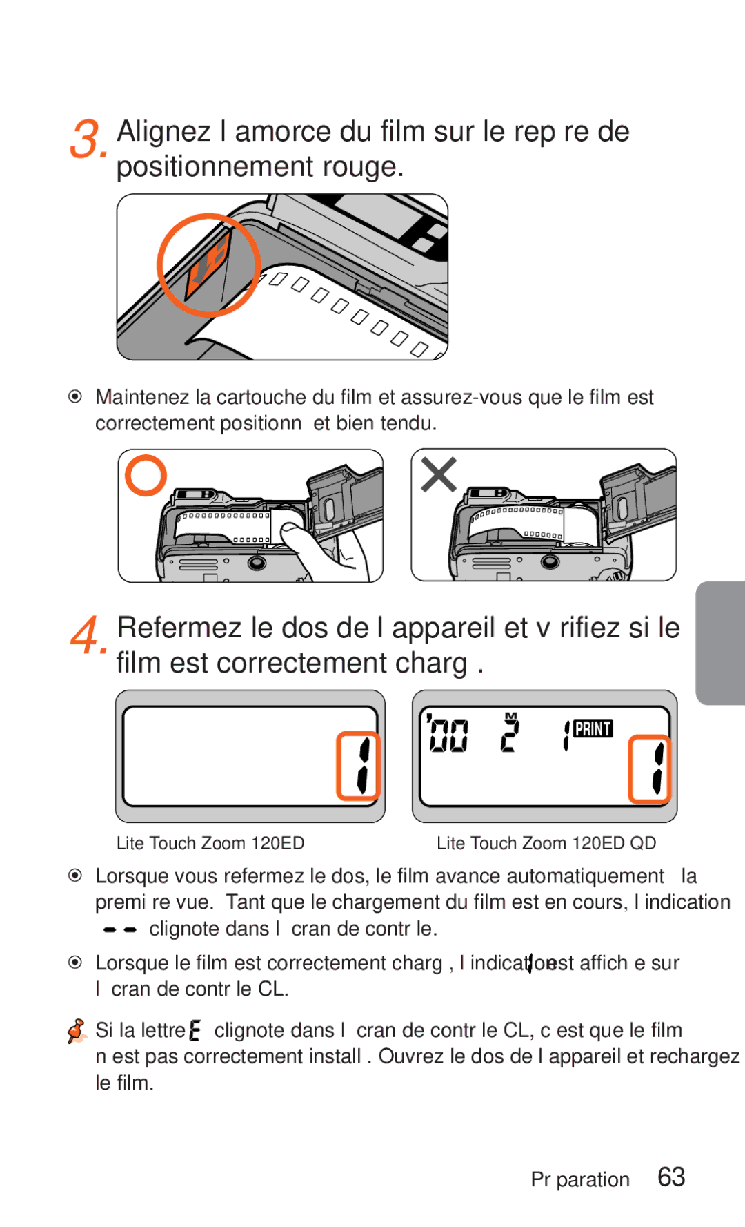 Nikon ED 120 instruction manual Préparation 