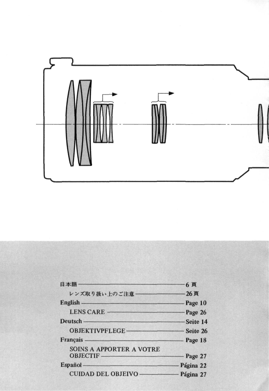 Nikon ED180600MM instruction manual Lens Care 