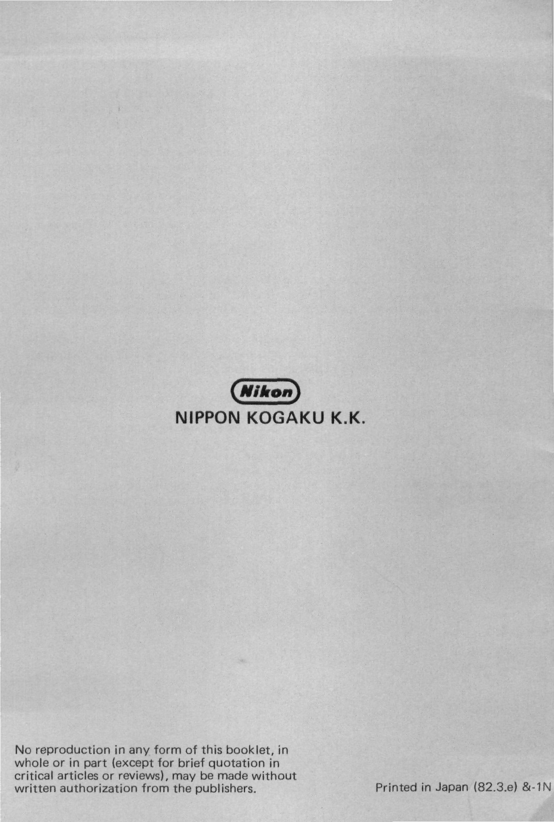 Nikon ED180600MM instruction manual Nikon 