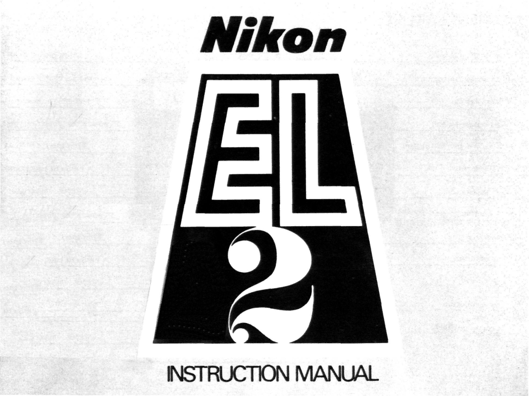 Nikon EL2 instruction manual Nikon 