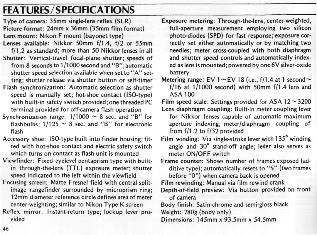 Nikon EL2 instruction manual 