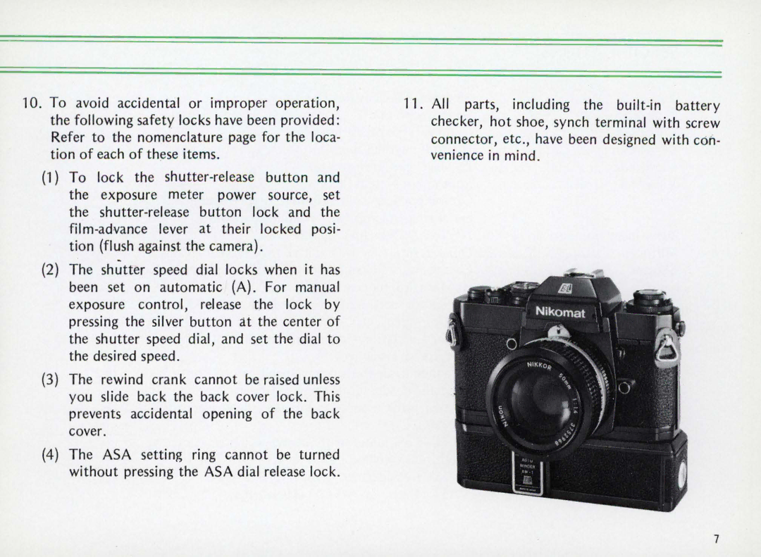 Nikon Elw instruction manual 