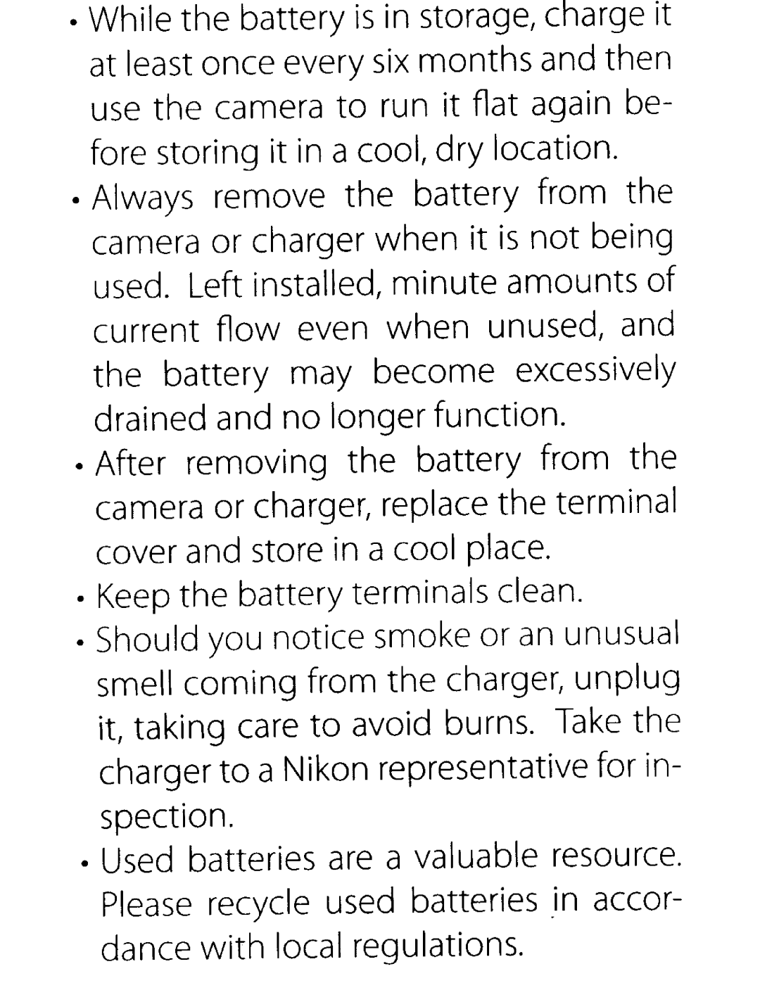 Nikon EN-EL20 user manual Unusual 