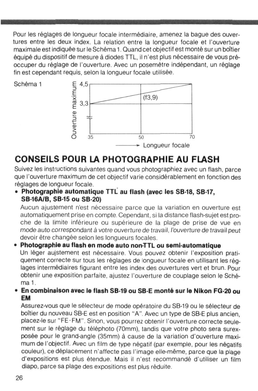 Nikon instruction manual Conseils Pour La Photographie Au Flash, 93.9, Longueur focale 