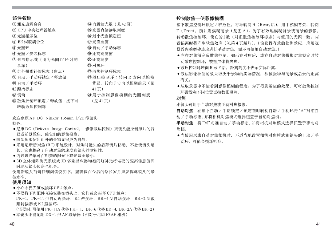 Nikon f/2 D instruction manual 