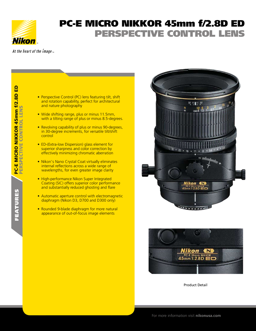 Nikon manual PC-E Micro Nikkor 45mm f/2.8D ED Perspective Control Lens 