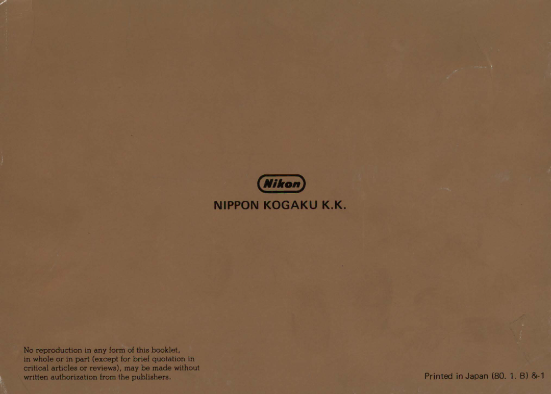 Nikon 1412059, F3HP instruction manual 