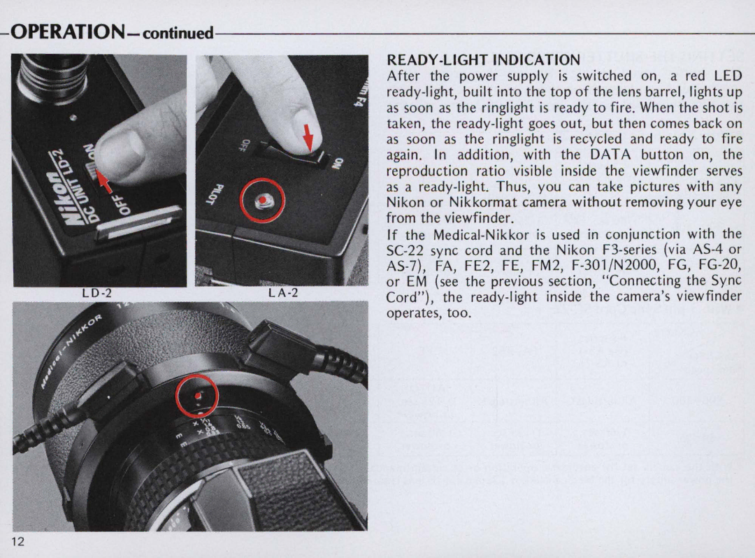 Nikon F/41F instruction manual READY-LIGHT Indi Cation 