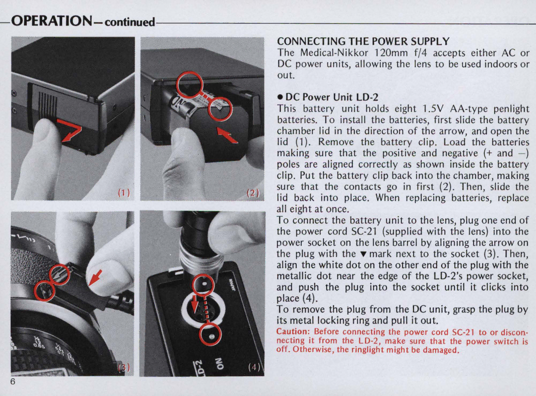 Nikon F/41F instruction manual Operation 