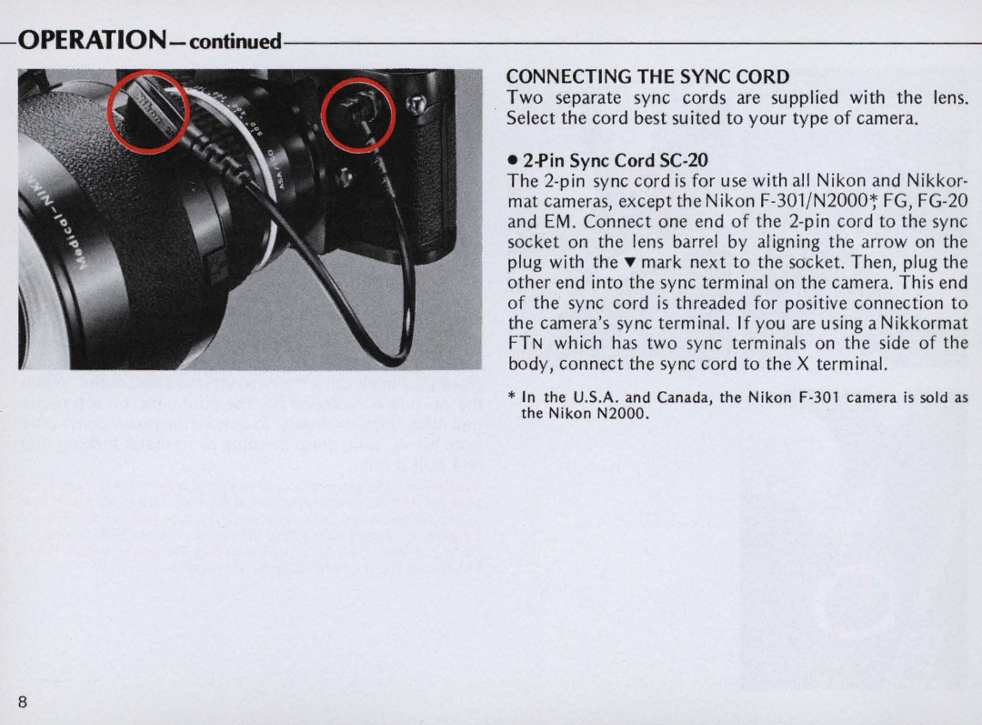 Nikon F/41F instruction manual Operation 