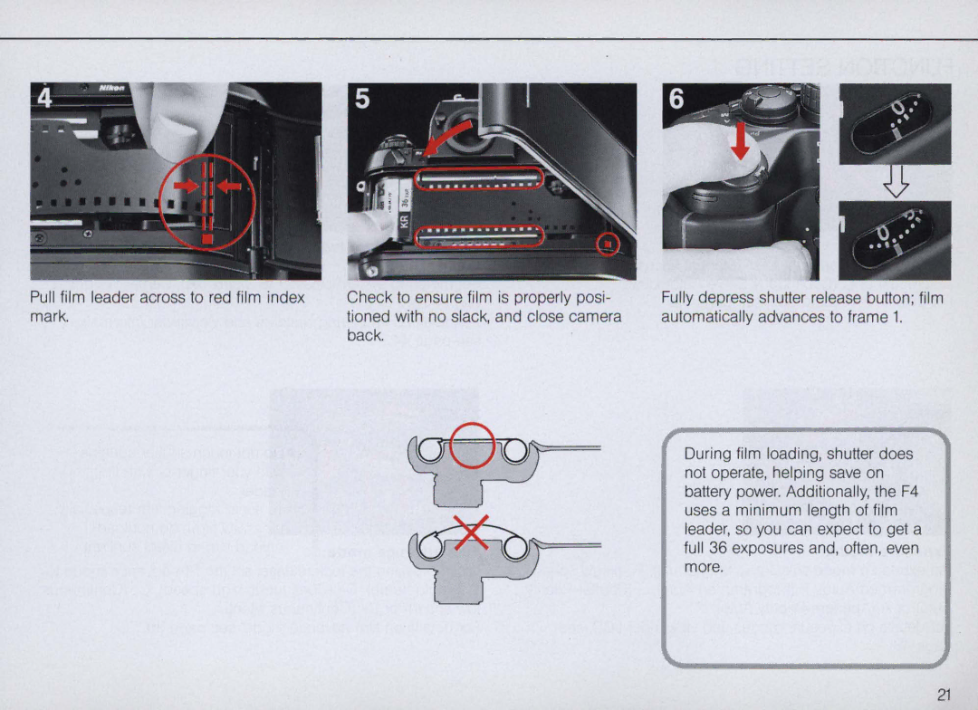 Nikon F4 Body Only, F4S instruction manual Fully depress shutter release button film 