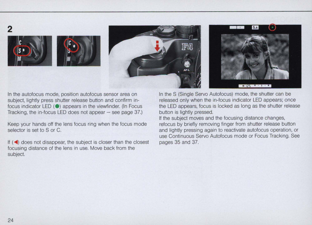 Nikon F4S, F4 Body Only instruction manual ~. \II IVI r 