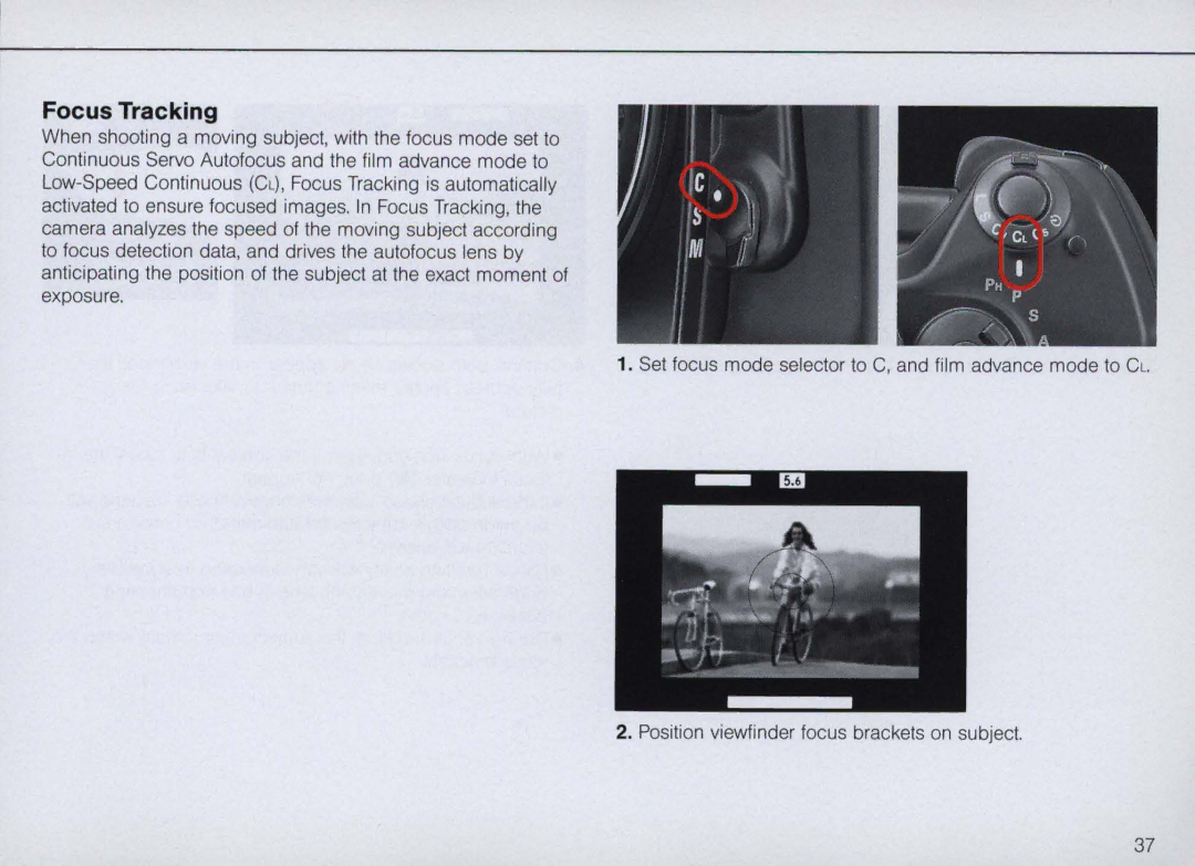 Nikon F4 Body Only, F4S instruction manual Focus Tracking 