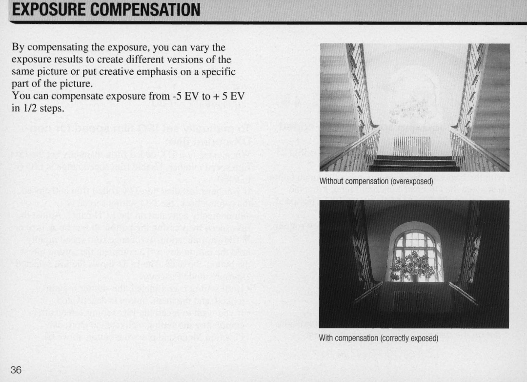 Nikon F50 instruction manual Exposure Compensation 