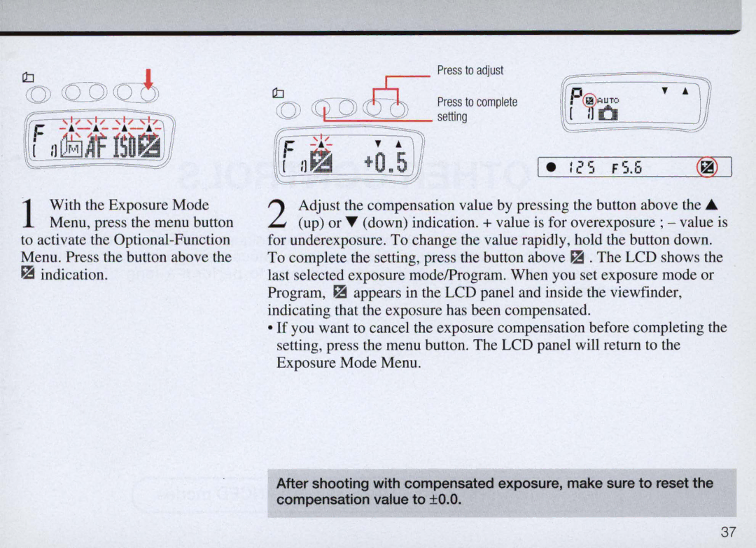 Nikon F50 instruction manual FII~ +0.51 