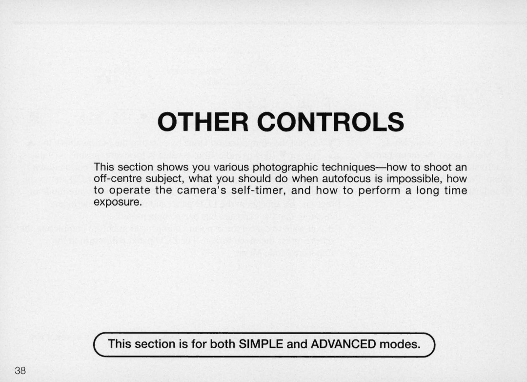 Nikon F50 instruction manual Other Controls 