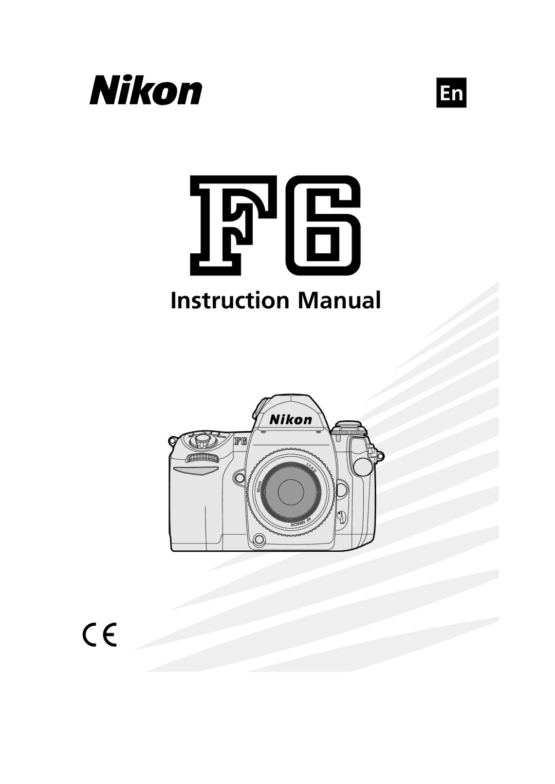 Nikon F6 instruction manual 