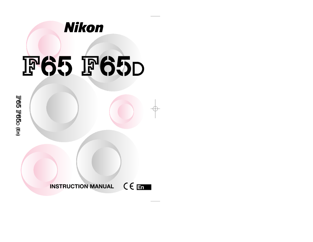 Nikon F65D instruction manual 