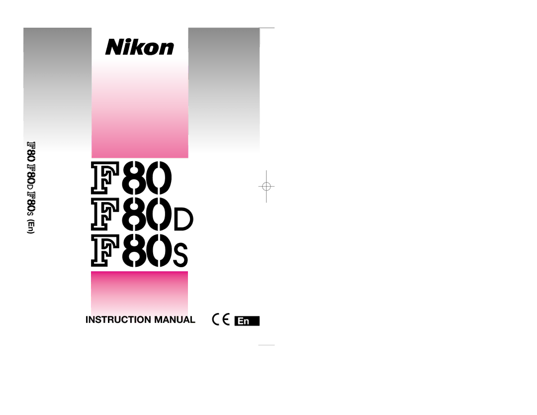 Nikon F80D instruction manual 