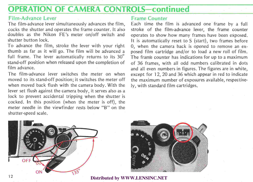 Nikon FE manual 