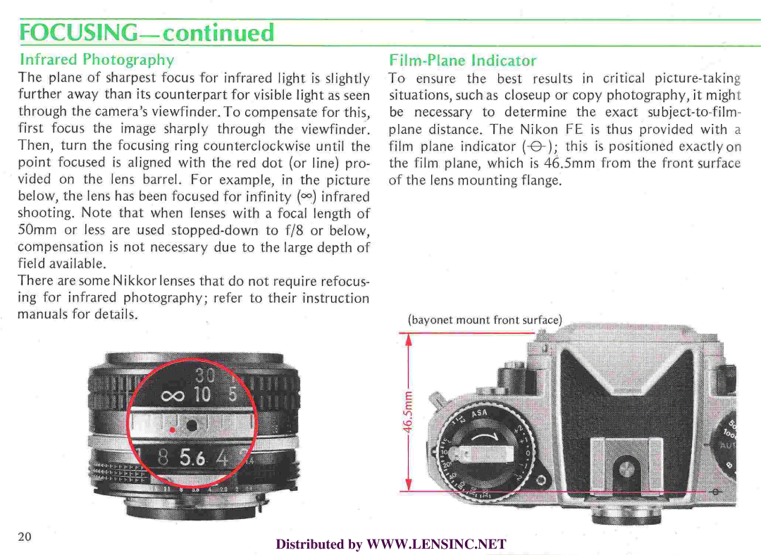 Nikon FE manual 