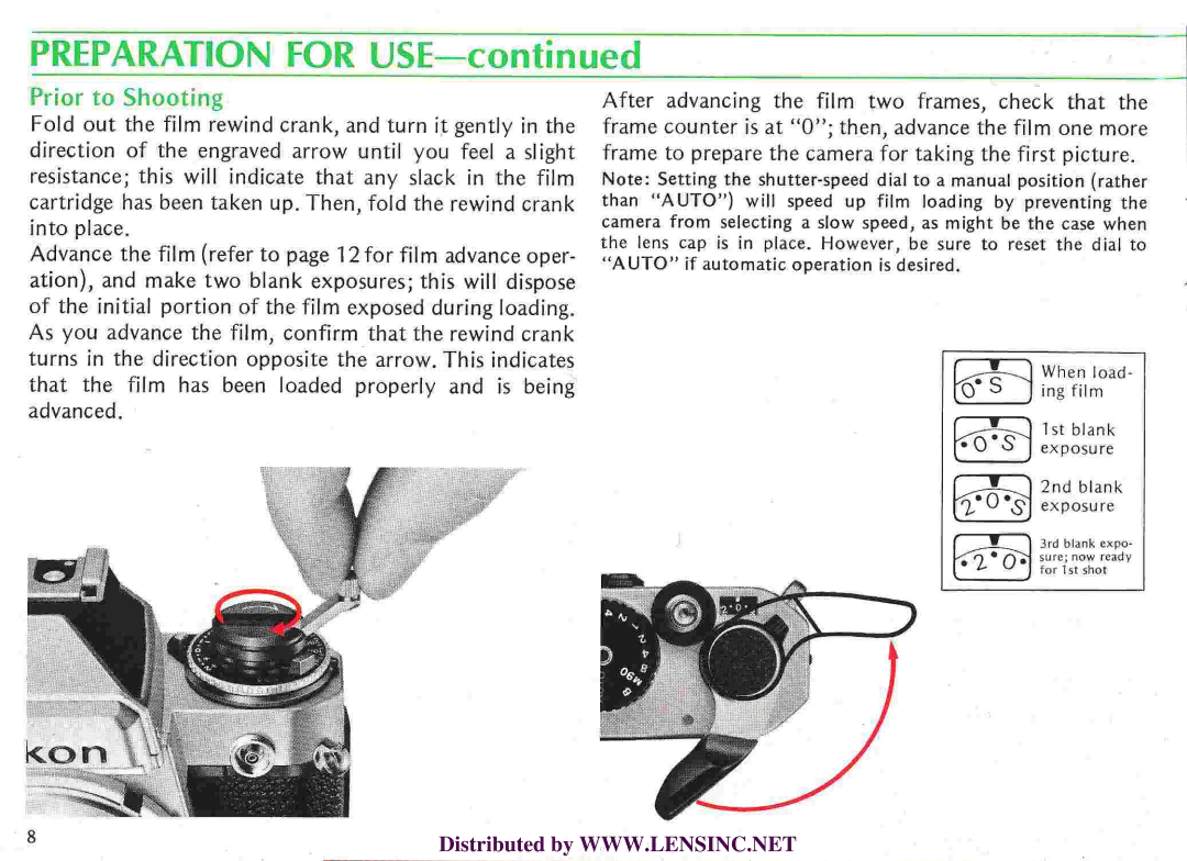 Nikon FE manual 