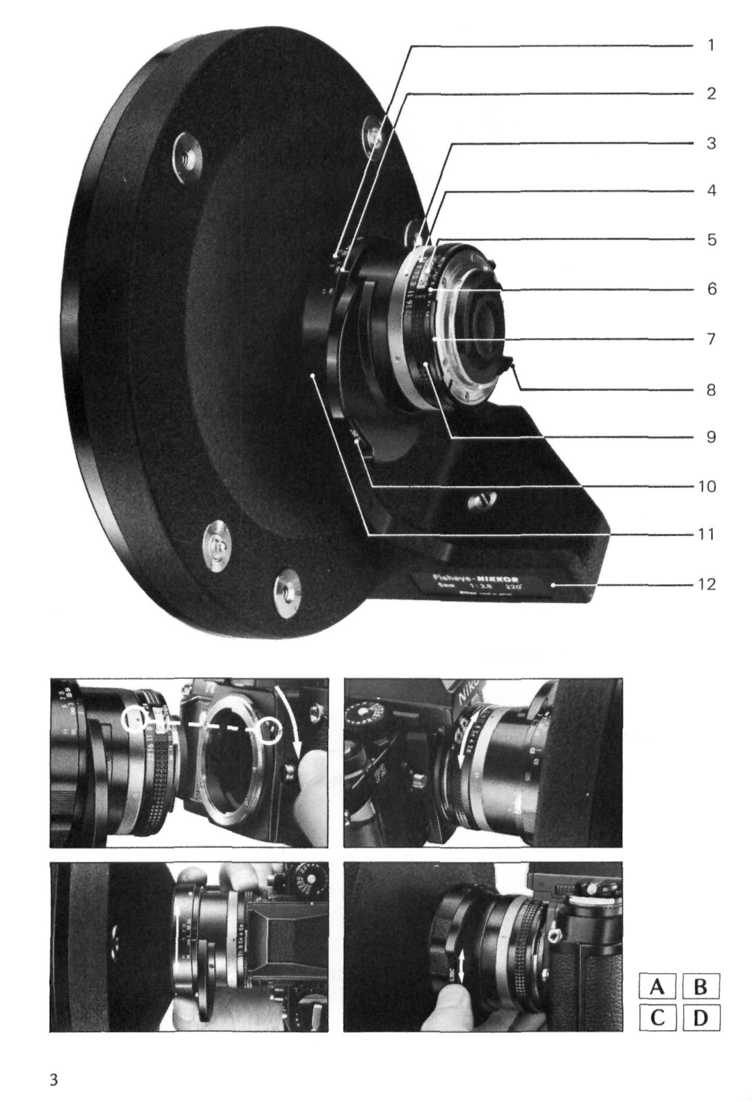 Nikon Fisheye-Nikkor 6mm f/2.8 instruction manual EL iffS 