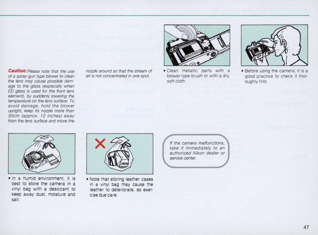 Nikon 1683, FM2 Body only instruction manual Xap~ 