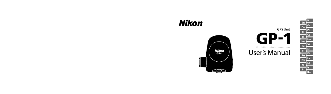 Nikon GP-1 manual 