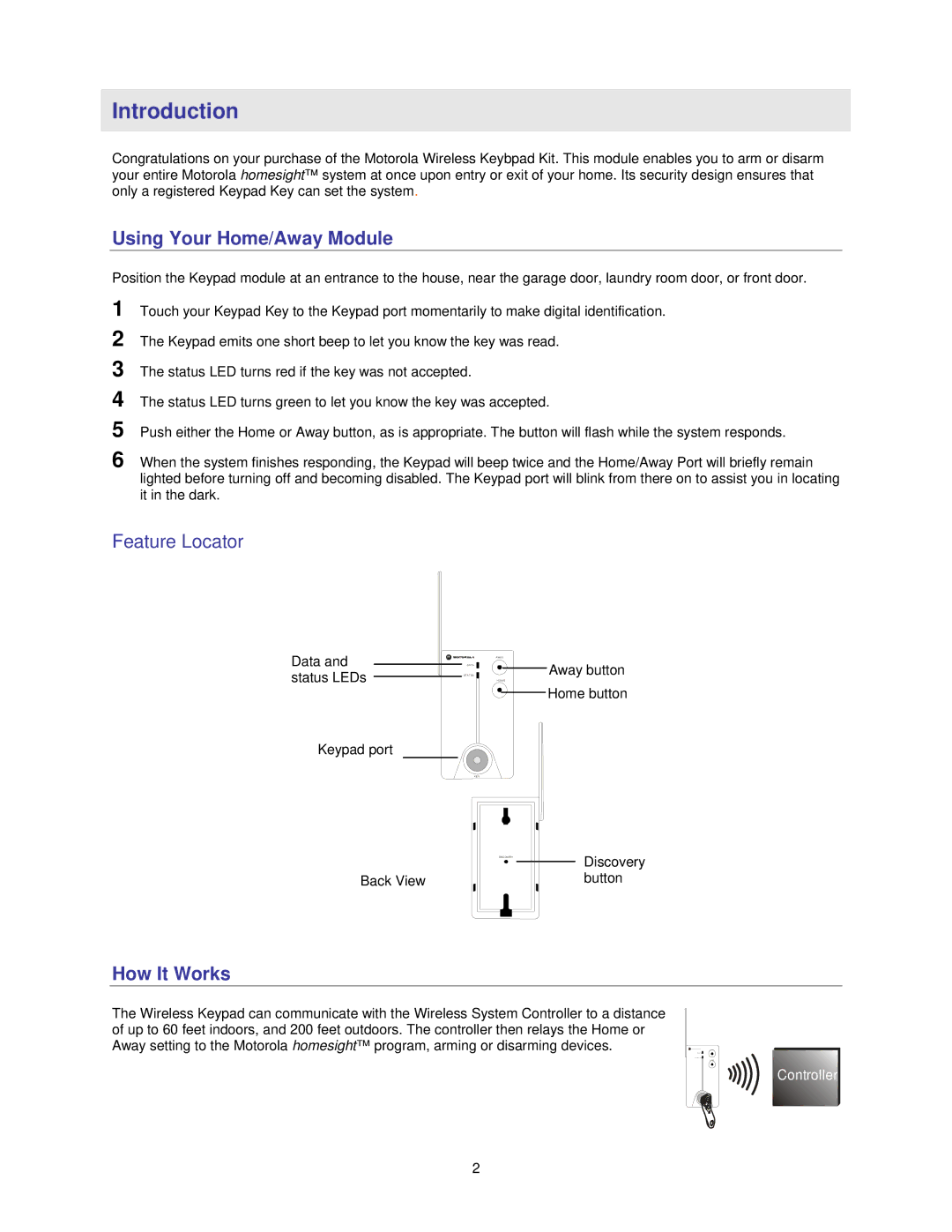 Nikon HMSC7075 manual Introduction, Using Your Home/Away Module, Feature Locator, How It Works 