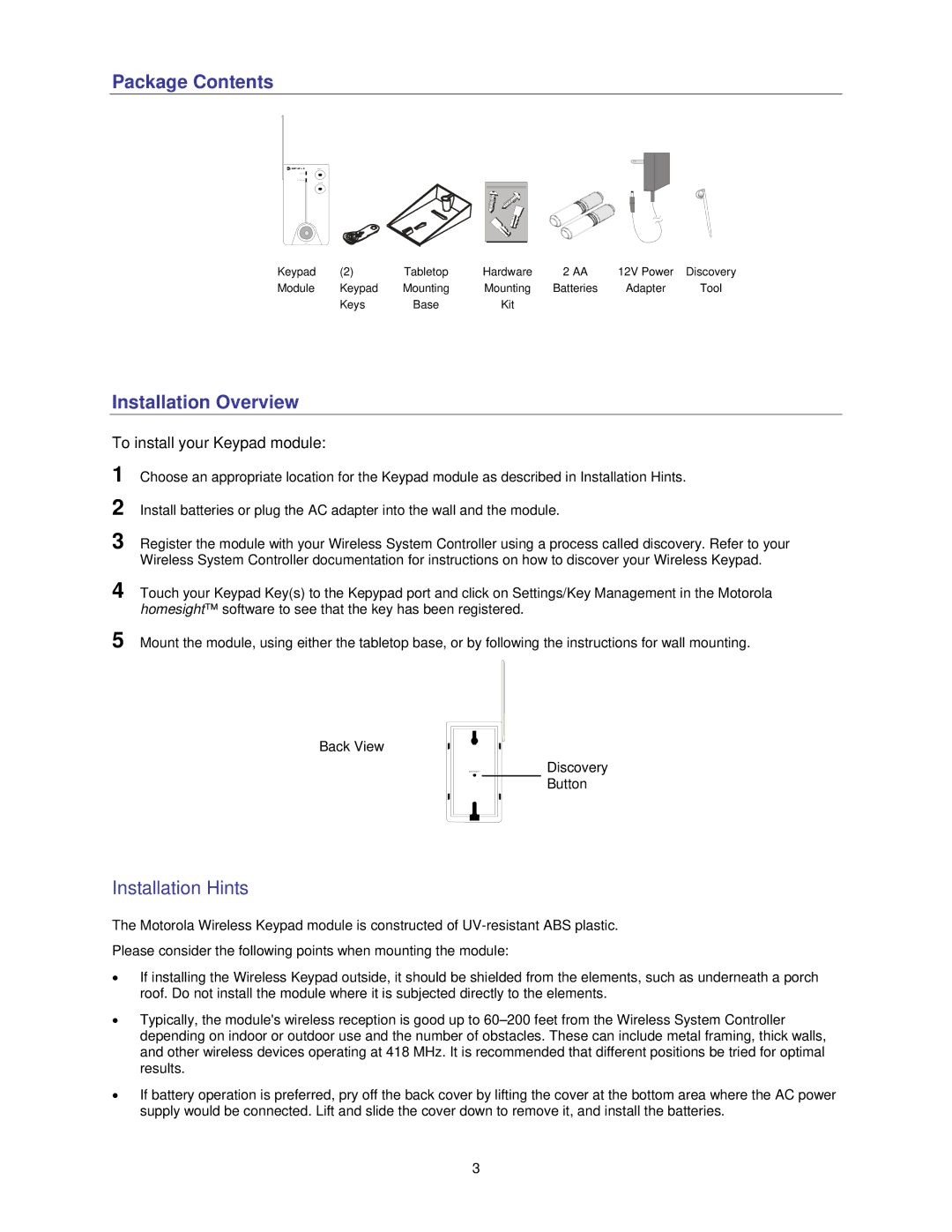 Nikon HMSC7075 manual Package Contents, Installation Overview 