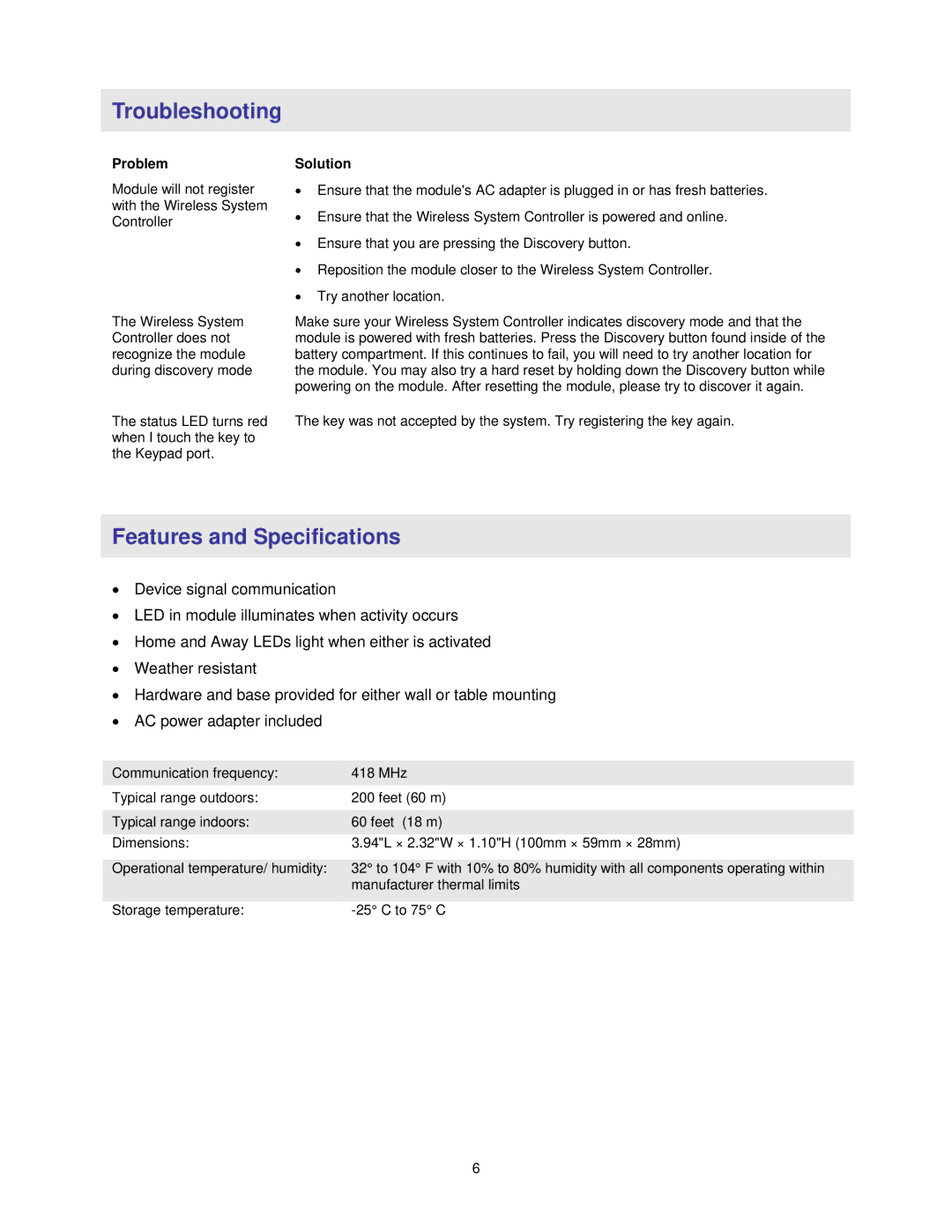 Nikon HMSC7075 manual Troubleshooting, Features and Specifications 