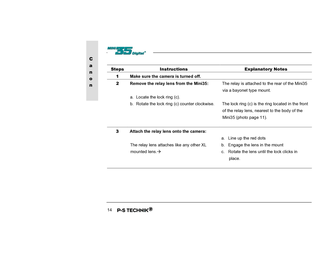 Nikon Image Converter user manual Attach the relay lens onto the camera 