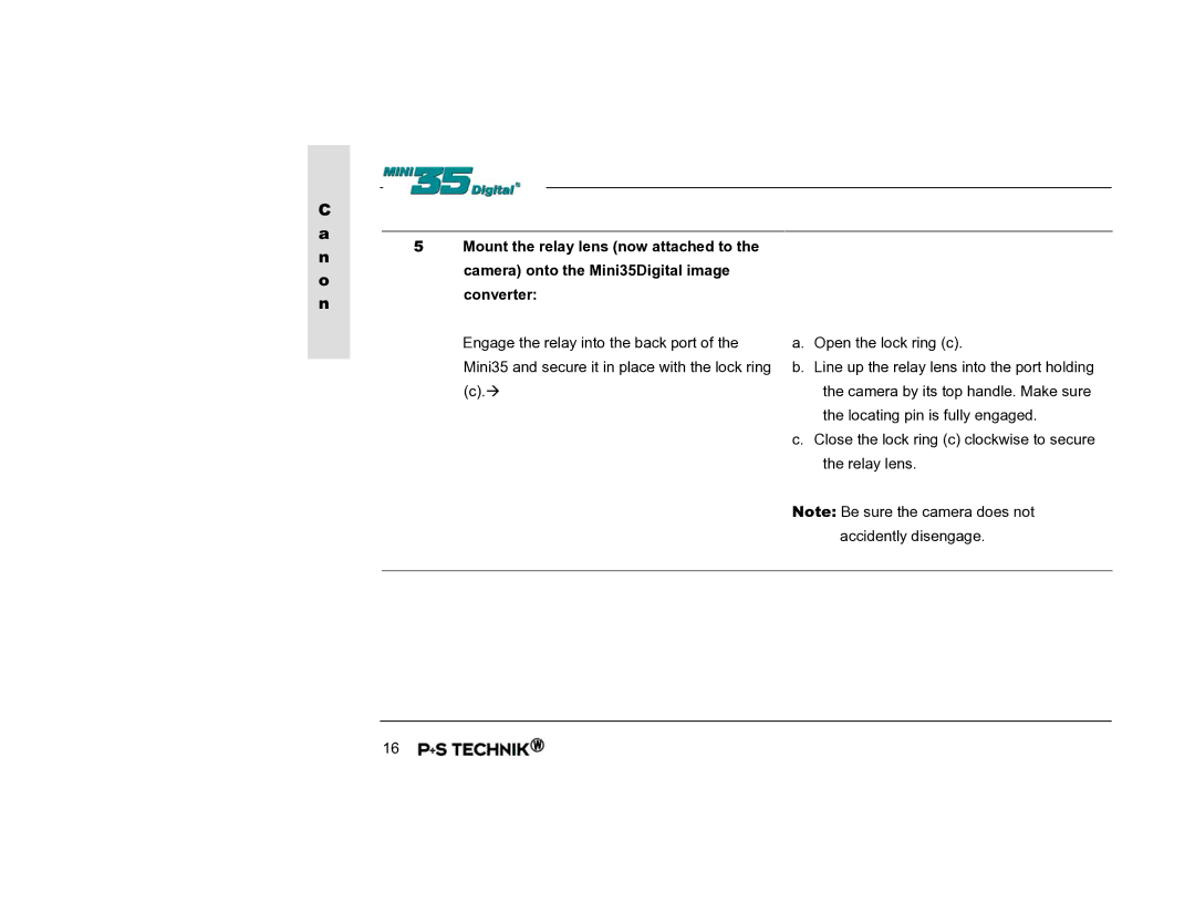 Nikon Image Converter user manual Mount the relay lens now attached to 