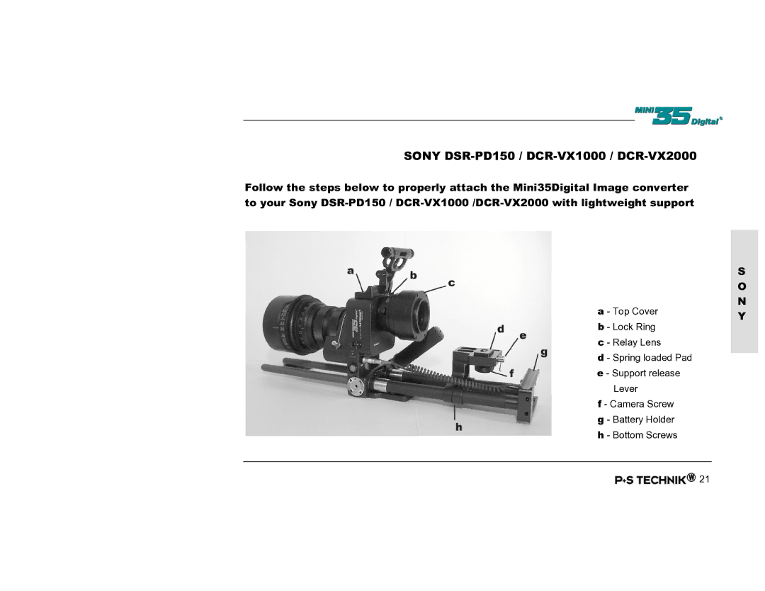 Nikon Image Converter user manual Sony DSR-PD150 / DCR-VX1000 / DCR-VX2000 