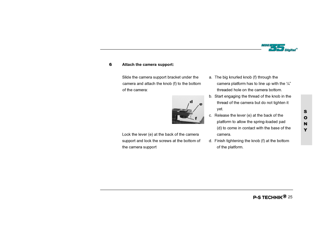 Nikon Image Converter user manual Attach the camera support 