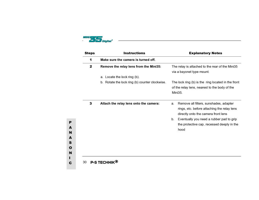 Nikon Image Converter user manual Remove all filters, sunshades, adapter 