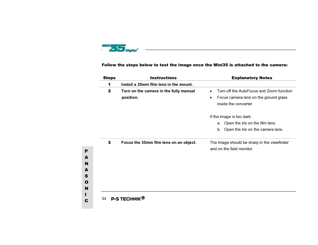 Nikon Image Converter user manual Turn off the AutoFocus and Zoom function 