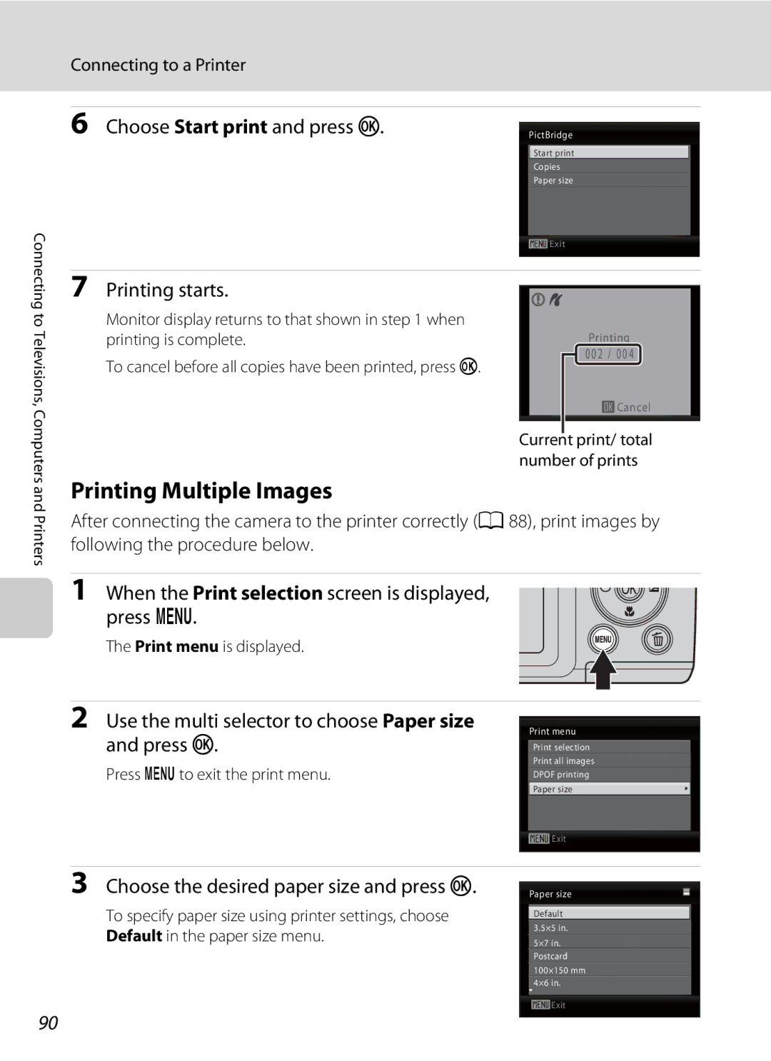 Nikon COOLPIXL110RED, COOLPIXL110BK, Coolpix L110 user manual Printing Multiple Images 