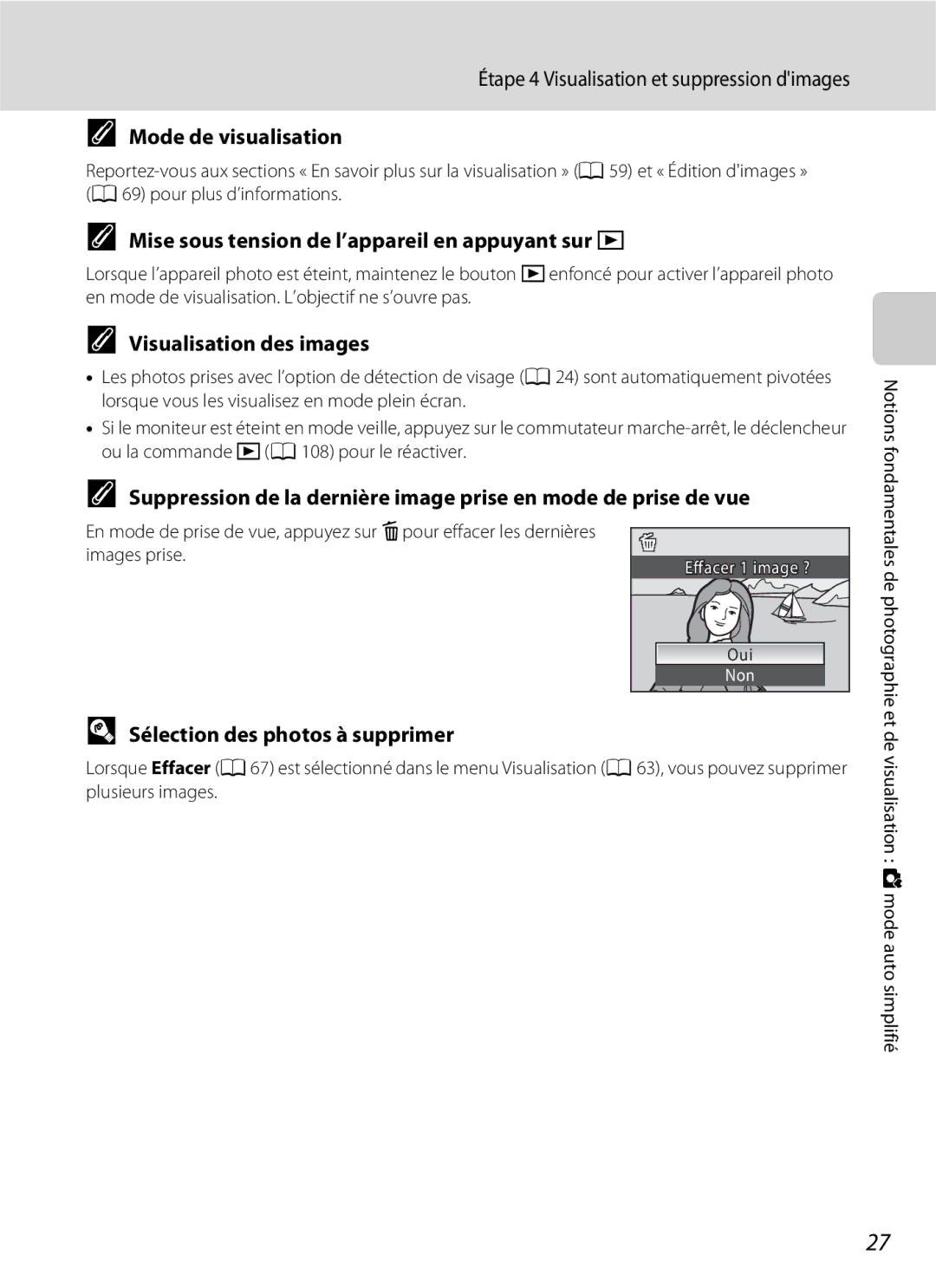 Nikon L110 Étape 4 Visualisation et suppression dimages, Mode de visualisation, Visualisation des images 