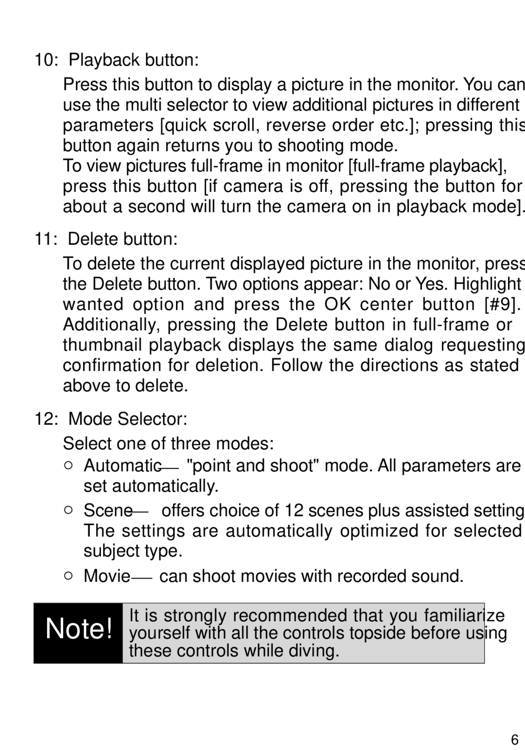 Nikon L3, L2 manual Playback button 