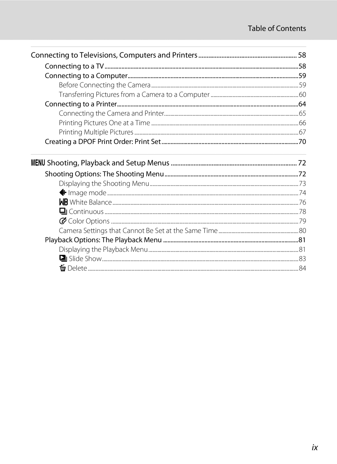 Nikon COOLPIXL22BLK, L21, COOLPIXL22R user manual Table of Contents 