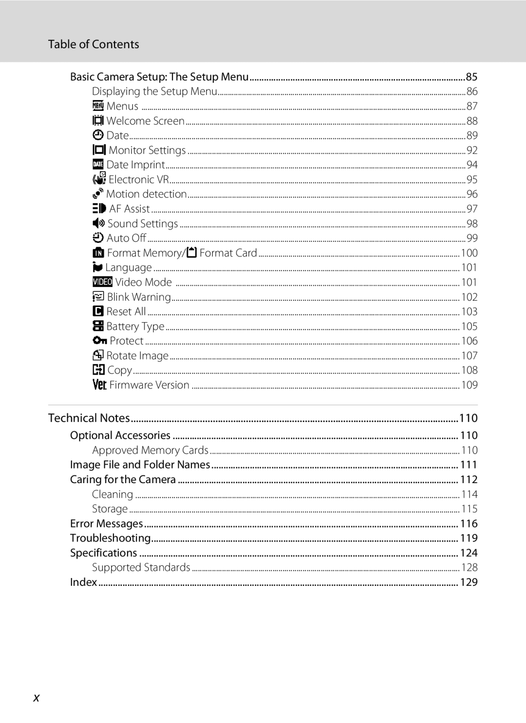 Nikon L21, COOLPIXL22R, COOLPIXL22BLK user manual 100 