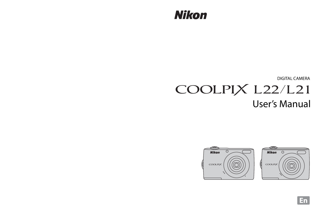 Nikon L21, COOLPIXL22R, COOLPIXL22BLK user manual User’s Manual, Digital Camera 