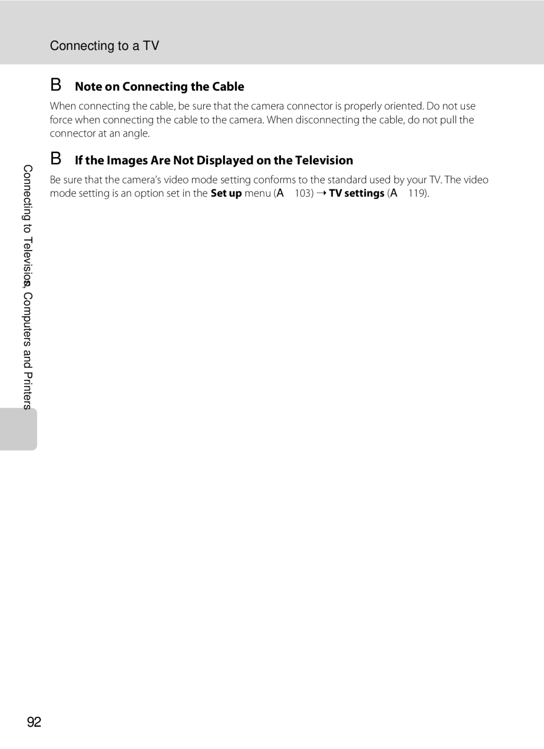 Nikon L310, 26331 user manual Connecting to a TV, If the Images Are Not Displayed on the Television 