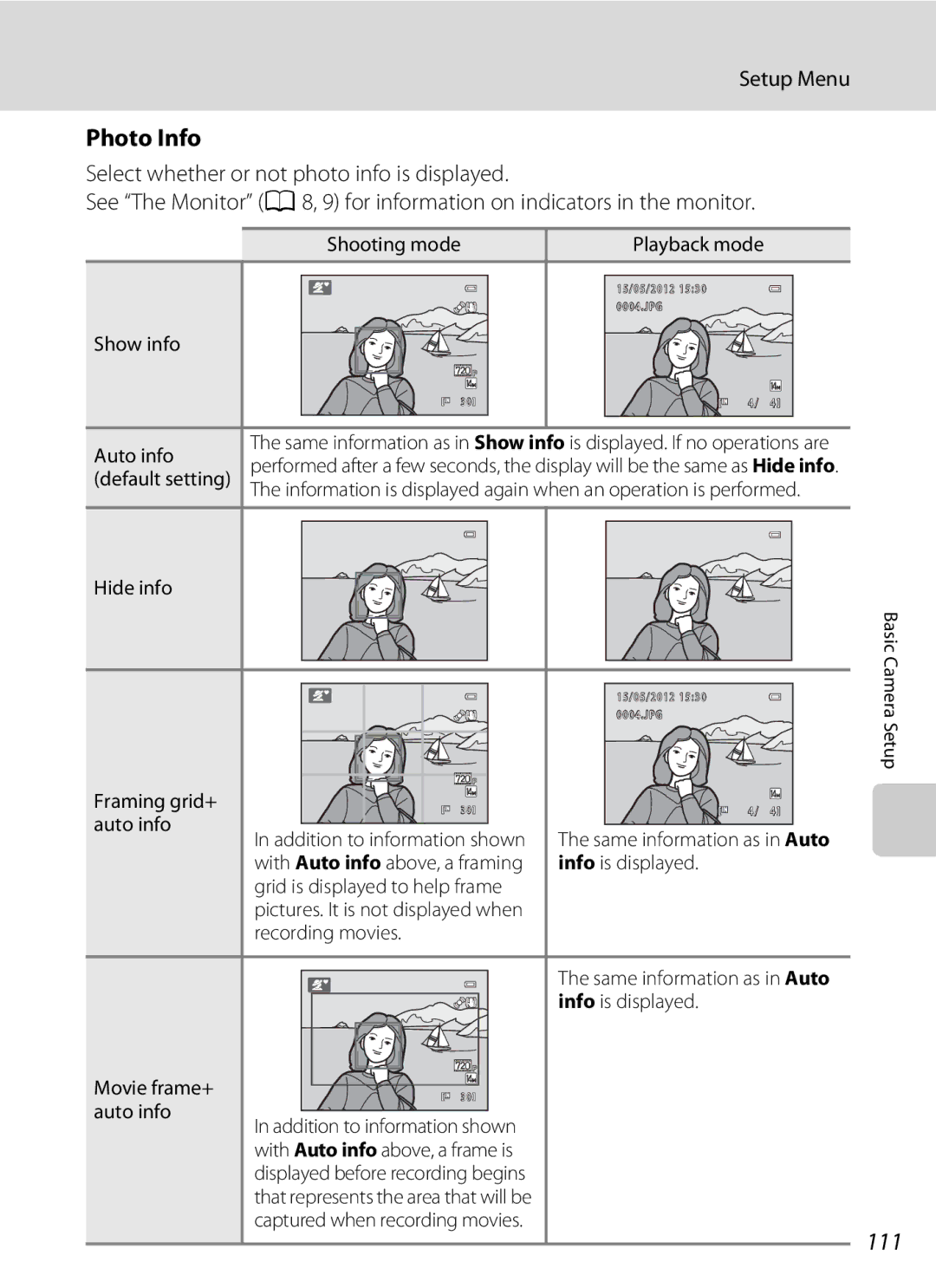 Nikon 26331, L310 user manual Photo Info, 111 